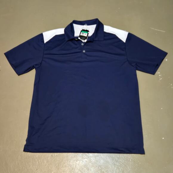 NWT Y2K 2000s Nike Golf‎ FitDry Short Sleeve Polo in Navy Blue Men's Size XL - Picture 1 of 4